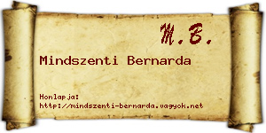 Mindszenti Bernarda névjegykártya